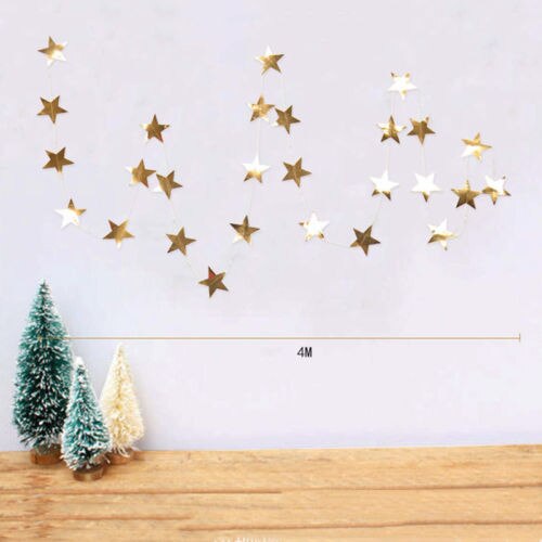 4 M Ster Papier Guirlande Gors Banner Baby Xmas Wedding Shower Party Banners Streamers Decoratie