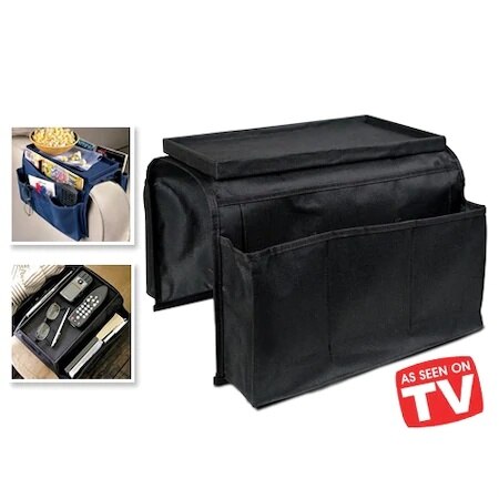 Organizador da borda do assento da bandeja de 6 bolsos