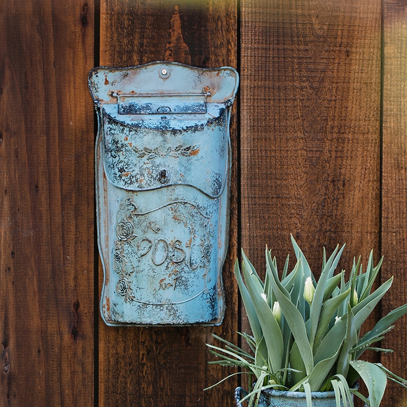 outdoor metal rustic mailbox post designs