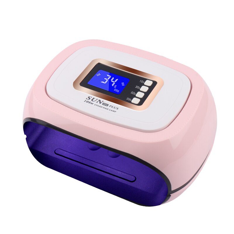 42 leds negletørrer gel tørring sol  h6 plus uv led lampe til neglelak lak manicure islampe nail art værktøjer: Lyserød / Os