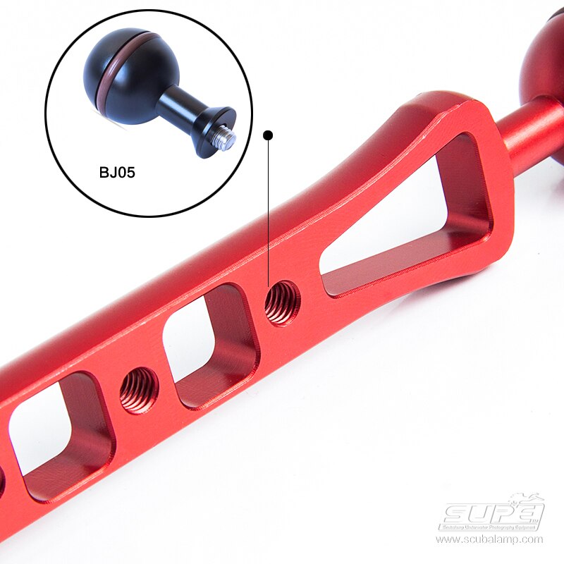 Supe Scubalamp Aluminium Duiken 4 Inch 6 Inch 8 Inch Licht Dual Joint Arm Lip Klem Mount Voor fotografie Camera