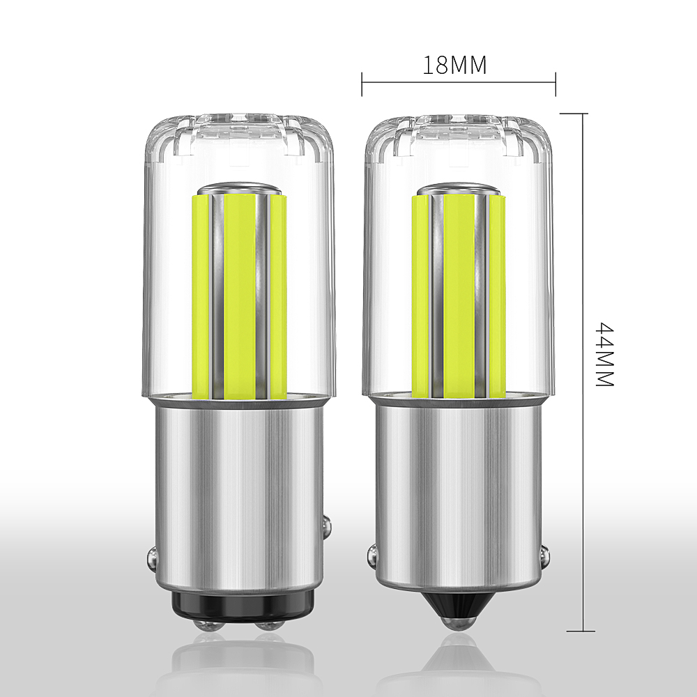 1156 1157 bombilla Led BA15S BAY15D P21W P21/5W LED R5W R10W luces de señal de giro de coche lámpara de marcha atrás COB 12V automóvil blanco rojo amarillo