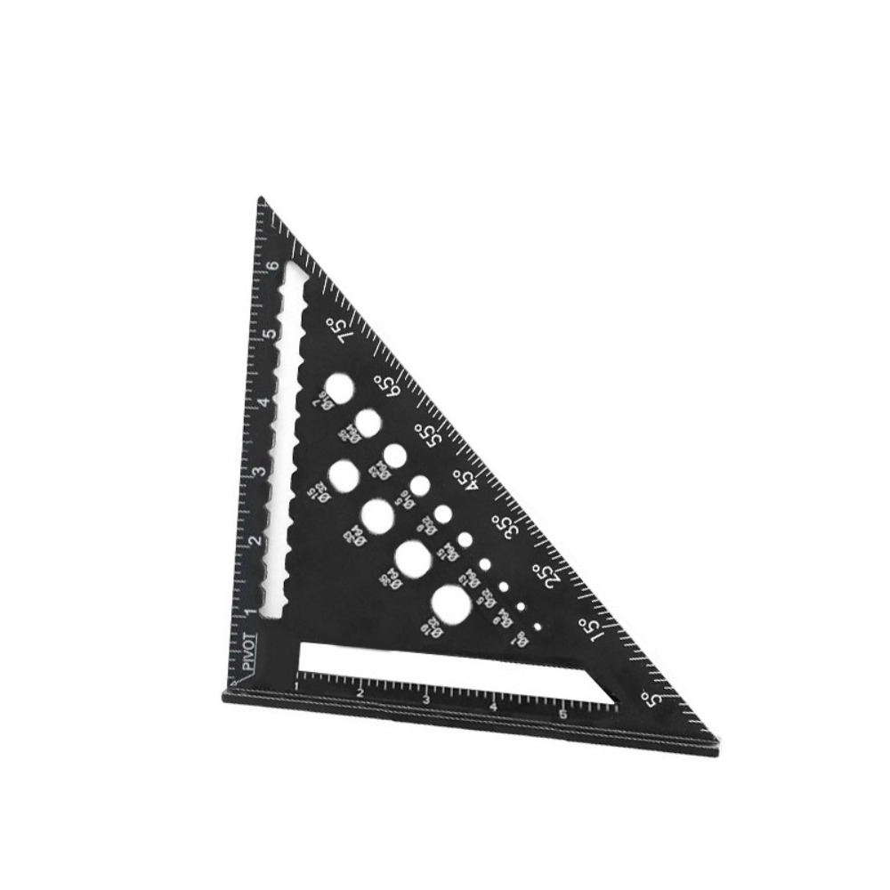 Règle triangulaire en alliage de 7 pouces, outil de mesure d'infraction, outils de charpentier, MeaccelerAngle, vitesse, calcul carré, outils de travail,