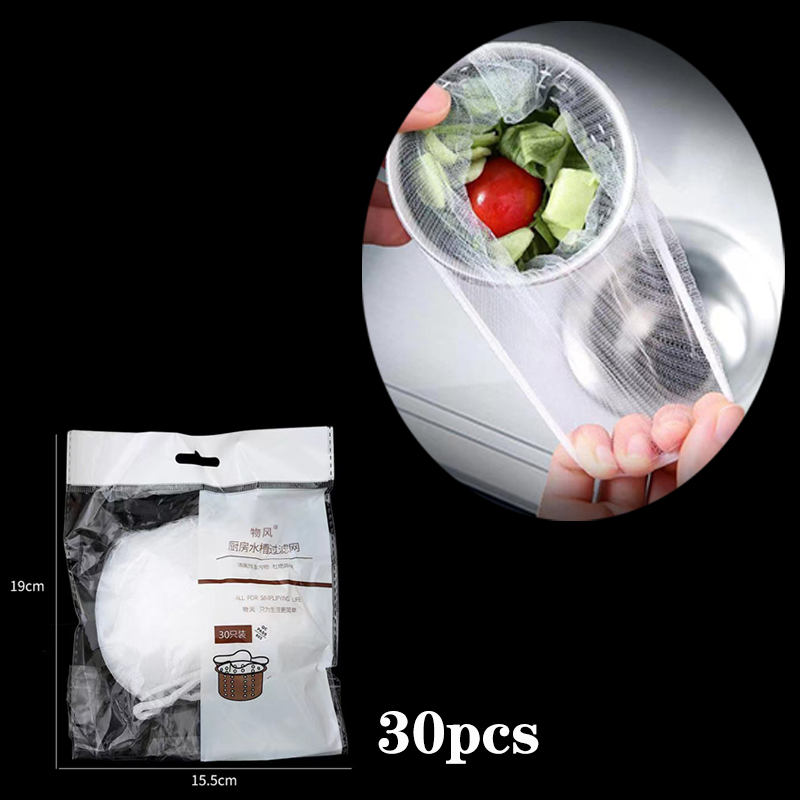 Filtro de acero inoxidable para fregadero de cocina, coladores de malla para alcantarillado, bolsas de malla desechables para filtro de fregadero, drenaje de suelo de baño, filtro de residuos de pelo: Negro