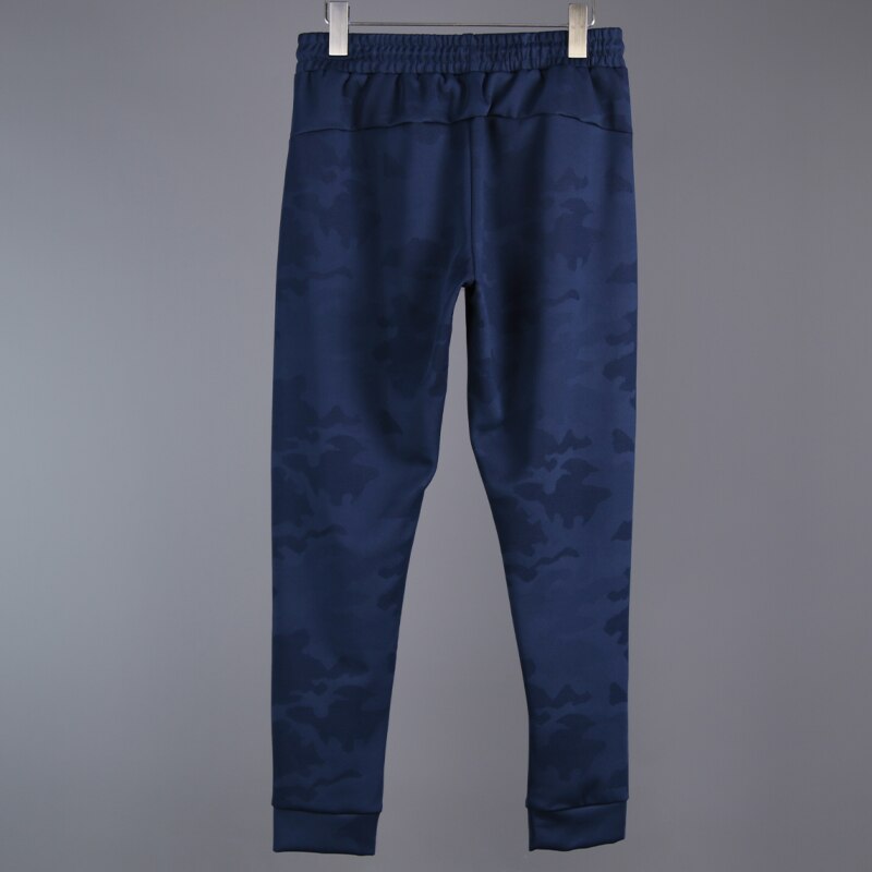 Mænd print lange bukser løbelommer træning sport fitness bukser udendørs elasticitet jogging camouflage bukser