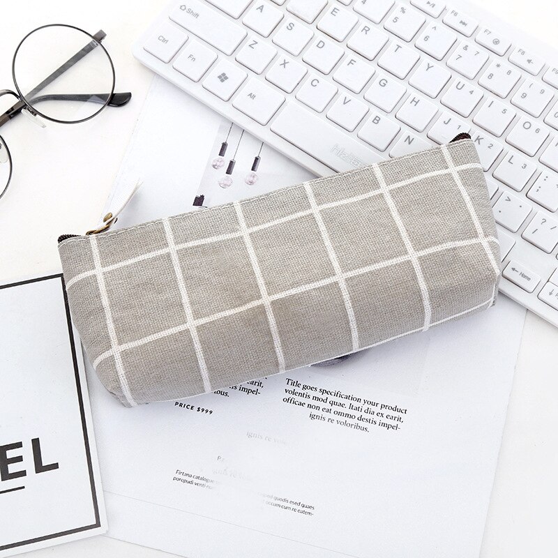 ETya Neue Frauen Plaid Reise Kosmetik Tasche Make-Up Tasche Handtasche Weibliche Zipper Geldbörse Kleine Kosmetik Make Up Taschen Reise Schönheit beutel: gray