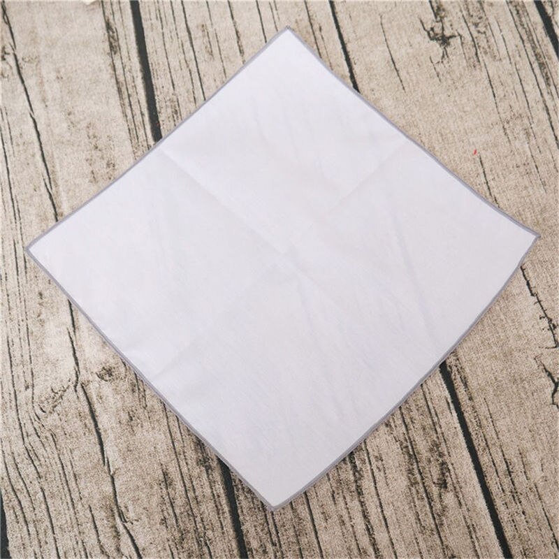 Vallitsevat nenäliinat tasku puuvilla valkoiset nenäliinat häihin rento yksivärinen tasku neliömäinen pyyhe 23*23cm hanky: Vaalean harmaa