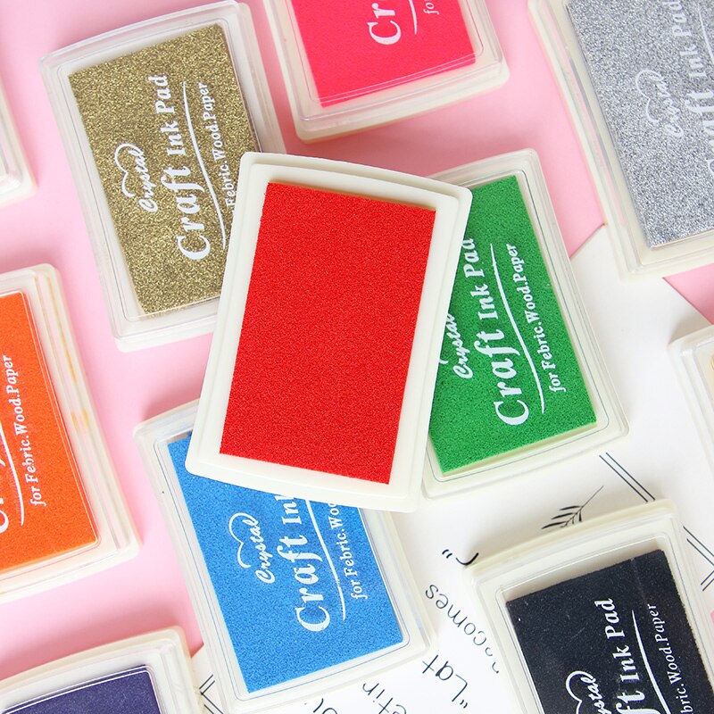 Enkele Solo Kleur Stempelkussen Blauw Koffie Geel Goud Zilver Kleuren Beschikbaar Diy Hobby Decoratie Inkt Pad Set