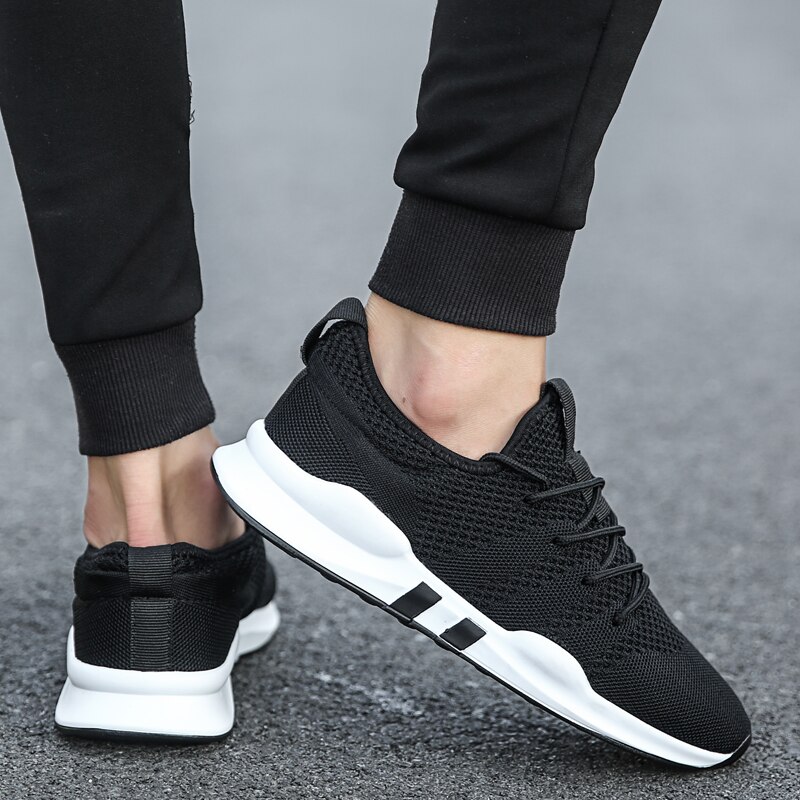 Hvide sneakers mænd tennissko billige slidstærke sportssko tenis masculino mesh åndbart jogging fitness fodtøj til mænd