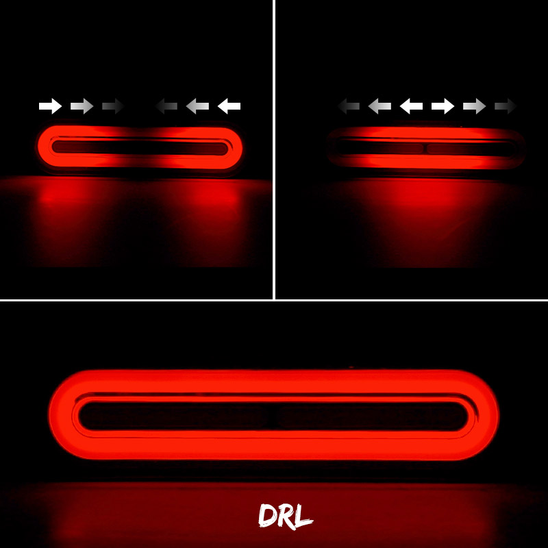 Luces traseras LED 3 en 1 para motocicleta, lámpara de freno trasero roja + amarilla con luz de señal de giro DRL para moto Dirt Pit bike ATV UTV