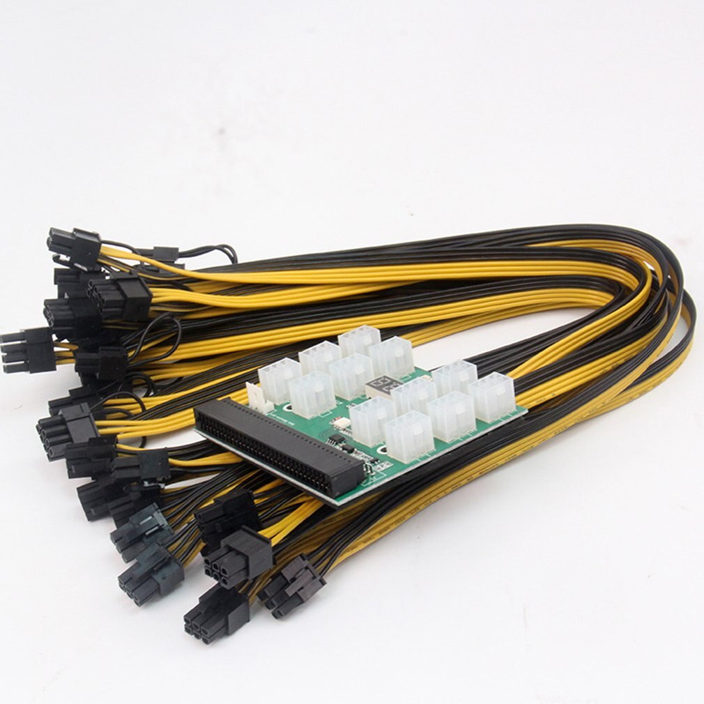 Chipal Power Module Boord Kits Met 12Pcs 6Pin Om 6 + 2 8Pin Power Kabel Voor 1200W 750W Psu Gpu Mijnbouw Ethereum