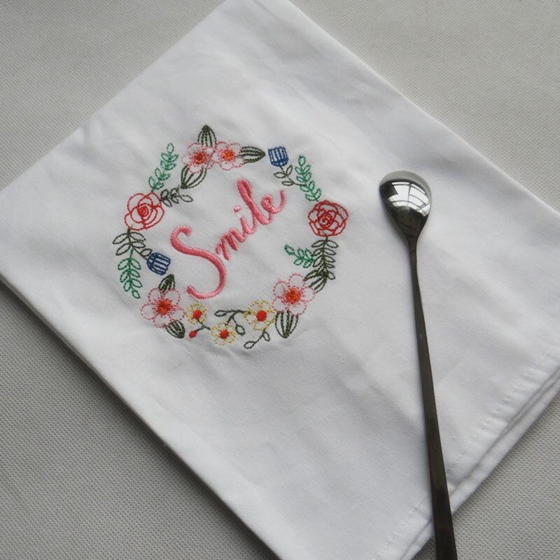 Borduurwerk Diner Doek Servet Katoen Stijl Tafellinnen Met Bloem Borduurwerk, Keuken Servies Thee Handdoek Voor Wedding Party Bi