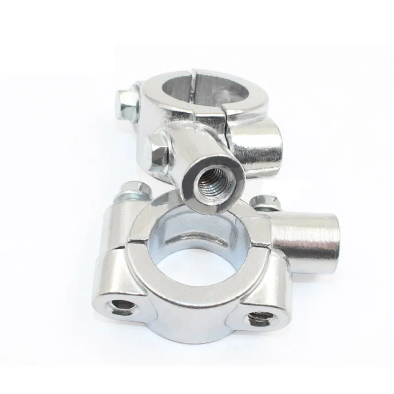 Ein Paar verchromte Motorrad-Rolle-Spiegel, universeller Motorrad-Rückspiegel, 8 mm, 22 mm, 25 mm, Lenker, runde, ovale, konvexe Spiegel