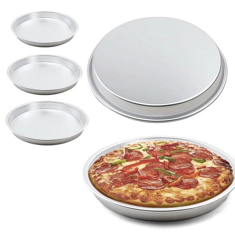 Pizza Baking Pan Pizza Tray 5-10 Inch Aluminum Pizza Pan Round Deep Dish Pizza Plate Oven Tray Nonstick &amp; Healthy Bakeware