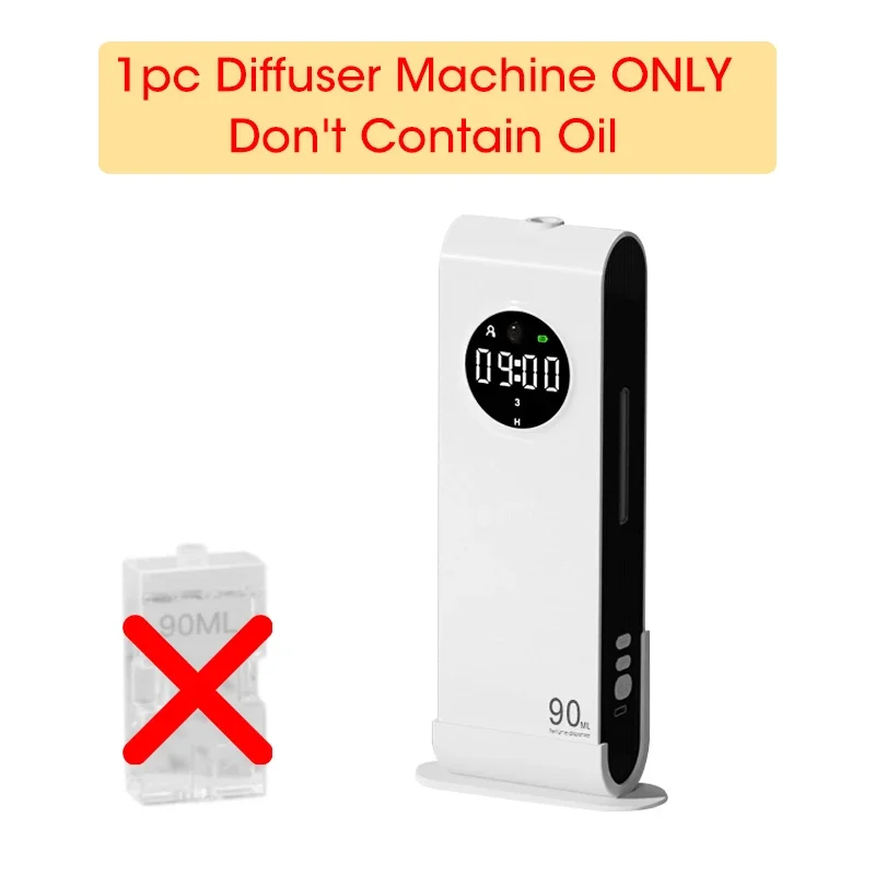 Machine d'aromathérapie sans fil, purificateur de désodorisant avec veilleuse, diffuseur de parfum d'huile essentielle, désodorisant de salon: Clair