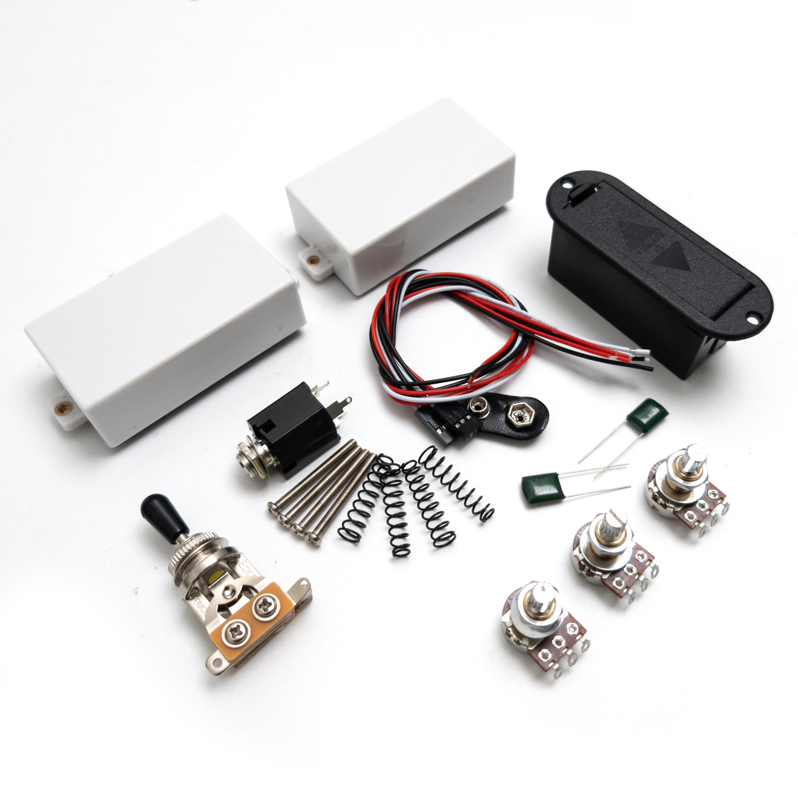 HH – micro actif blanc 81 85, ensemble de micros Humbucker pour guitare électrique, Pots à arbre court et câblage, Accessoires de guitare: Rouge