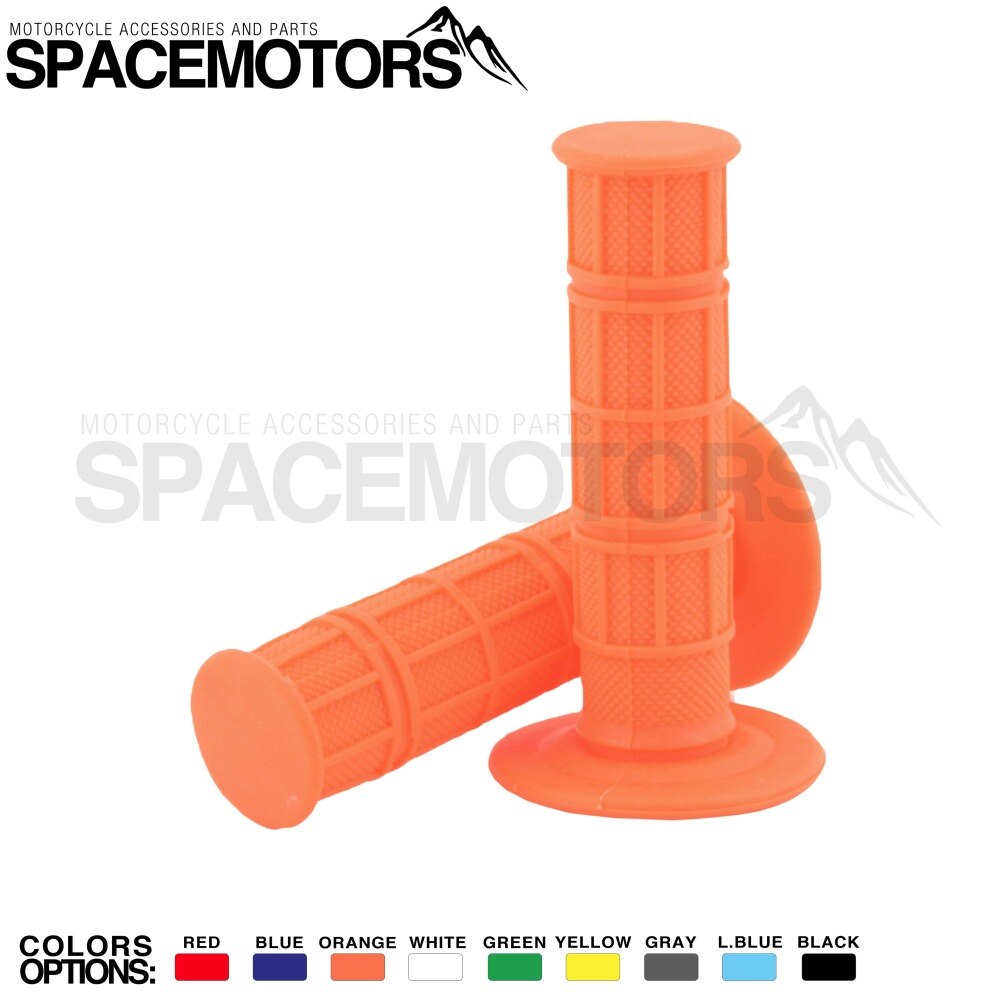 Green ruber grips for motorcycle handlear fit for motocross enduro supermoto pitbike dirt pit bike KX KL KLX KLZ 125 150 300 350: Orange