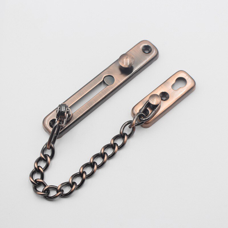 Door Chain Lock Stainless Steel Security Chain Guard With Spring Anti Theft Press Lock Heavy Duty Polished Door Latch With Screw: Style 1