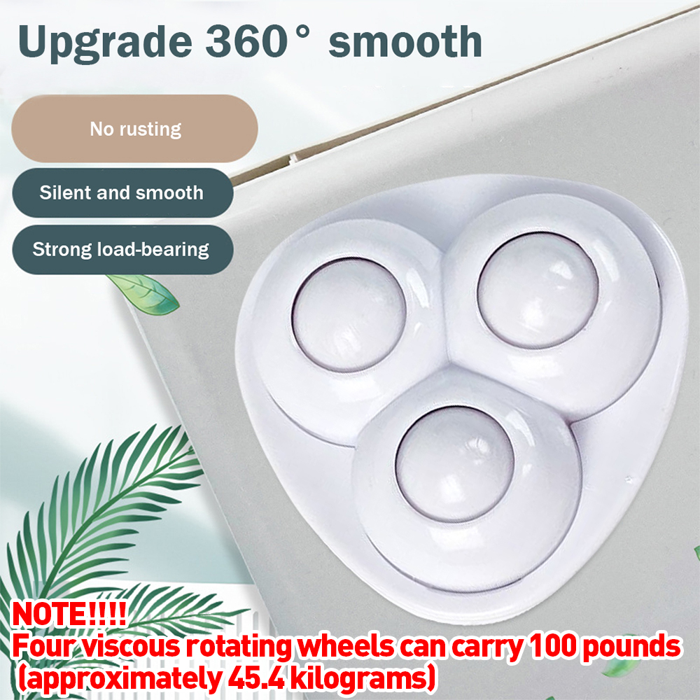 Mini ruedas giratorias autoadhesivas de 20 piezas, rueda Universal de acero inoxidable, polea de rotación de 360 grados para cubo de basura de muebles