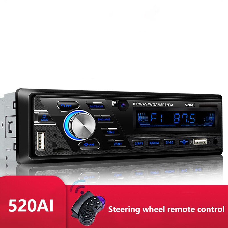 Radio con Bluetooth para coche, reproductor de Audio ESTÉREO FM, MP3, interfaz USB / SD/AUX, 24V/12V, ISO, para autobús y camión