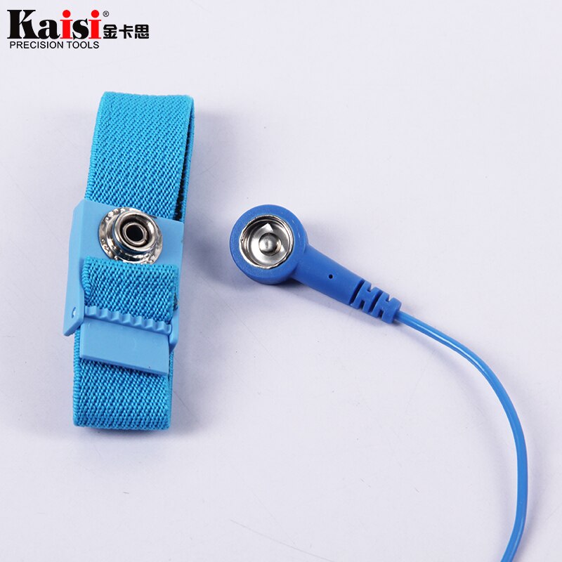 Kaisi antistatisk esd-armband elastiskt band med klämma för känslig elektronikreparationsarbetsverktyg