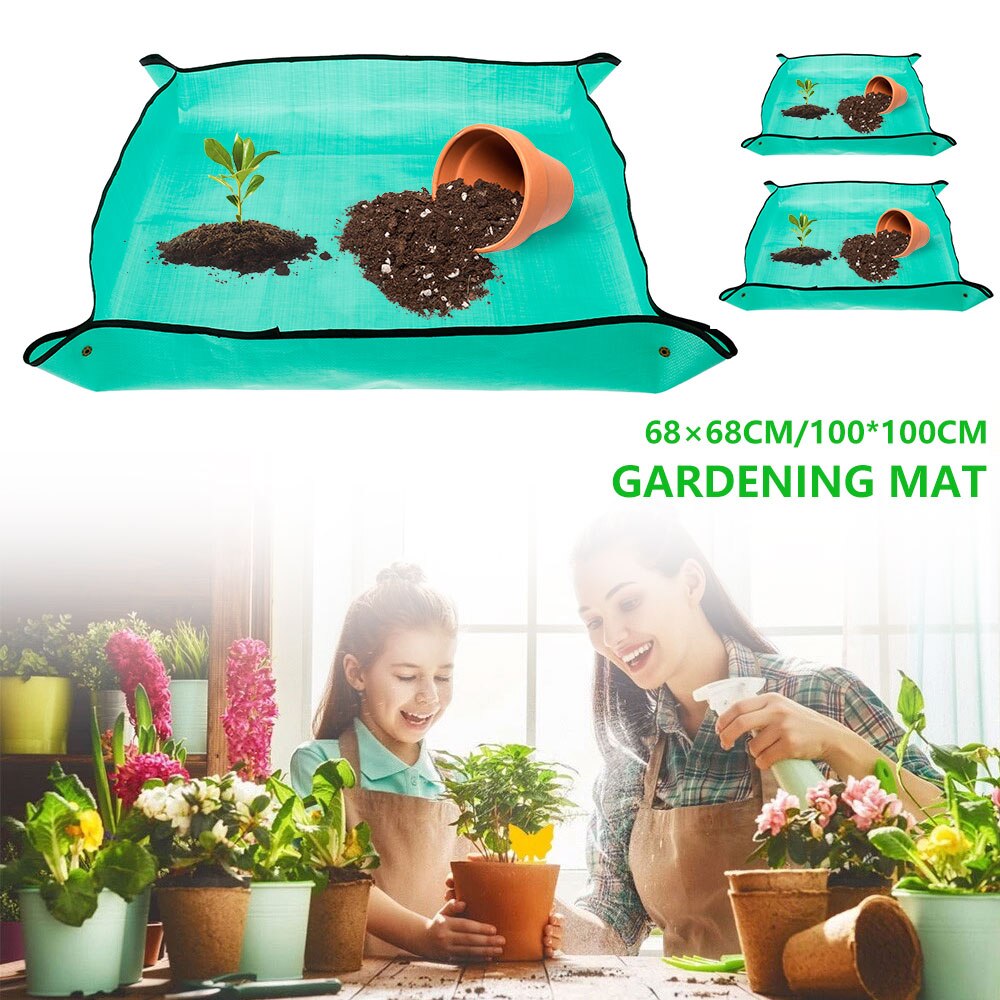 100cm Planting Mat PE Gardening Mat Green Gardening Pad Plant Balcony Super Light Reusable Waterproof Foldable Flower Mat