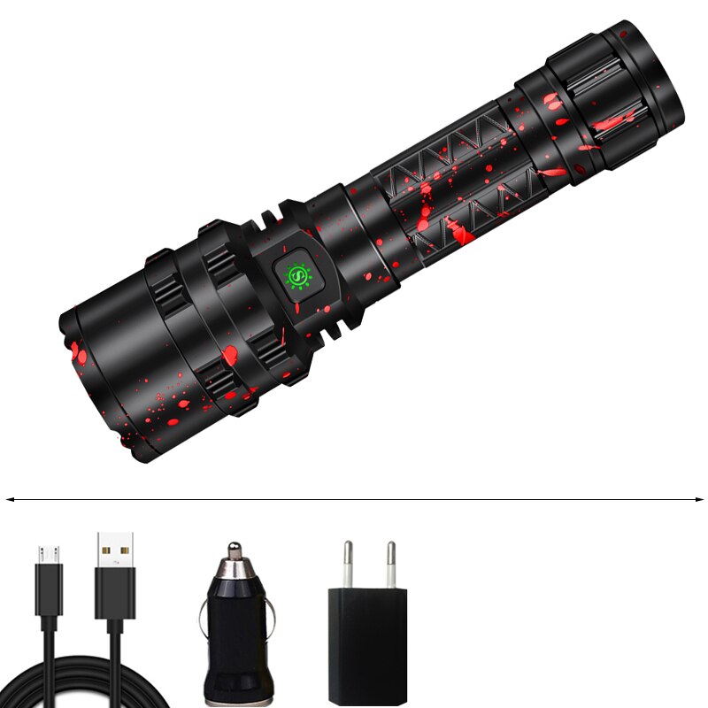 Yunmai 3800 Lumen Jagd licht Taschenlampe LED licht Taktische Wiederaufladbare leistungsstarke Wasserdicht Scout Taschenlampe 5 Modi 18650/26650: Option E / No battery