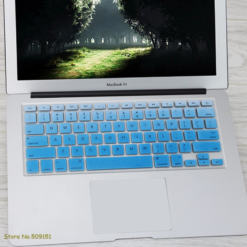 US English Keyboard Cover Protector Skin For Apple Bluetooth Wireless keyboard MC184CH A1314 Desktop And Macbook White 13" A1342