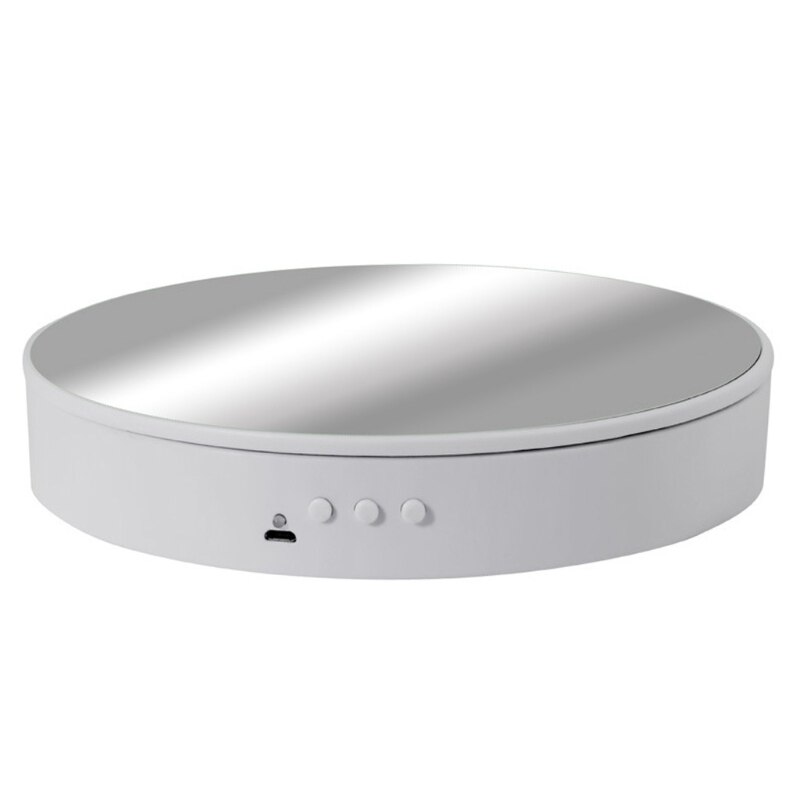 20cm 360 Degree 5V Electric rotating display stand Auto-Rotation(White mirror) P9YE