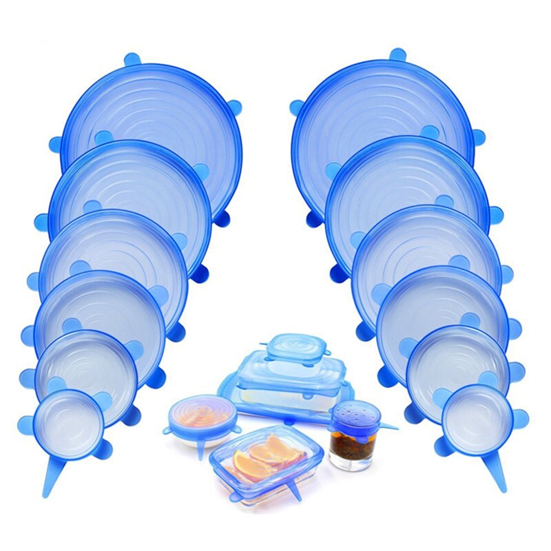Multifunction Silicone Cover Stretch Lids Reusable Airtight Food Wrap Keeping Fresh Seal Bowl Stretchy Wrap Kitchen Cookware