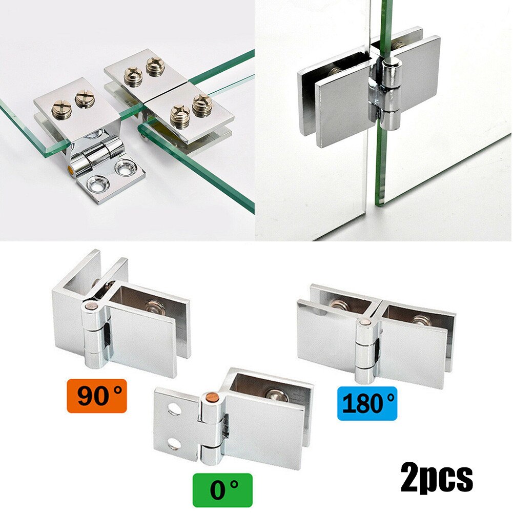 2 Stuks Glazen Deur Scharnier Klem Non Opening Glas Scharnier Glas Kastdeur Scharnier Wijn Kast Scharnier Glas Kastdeur scharnier