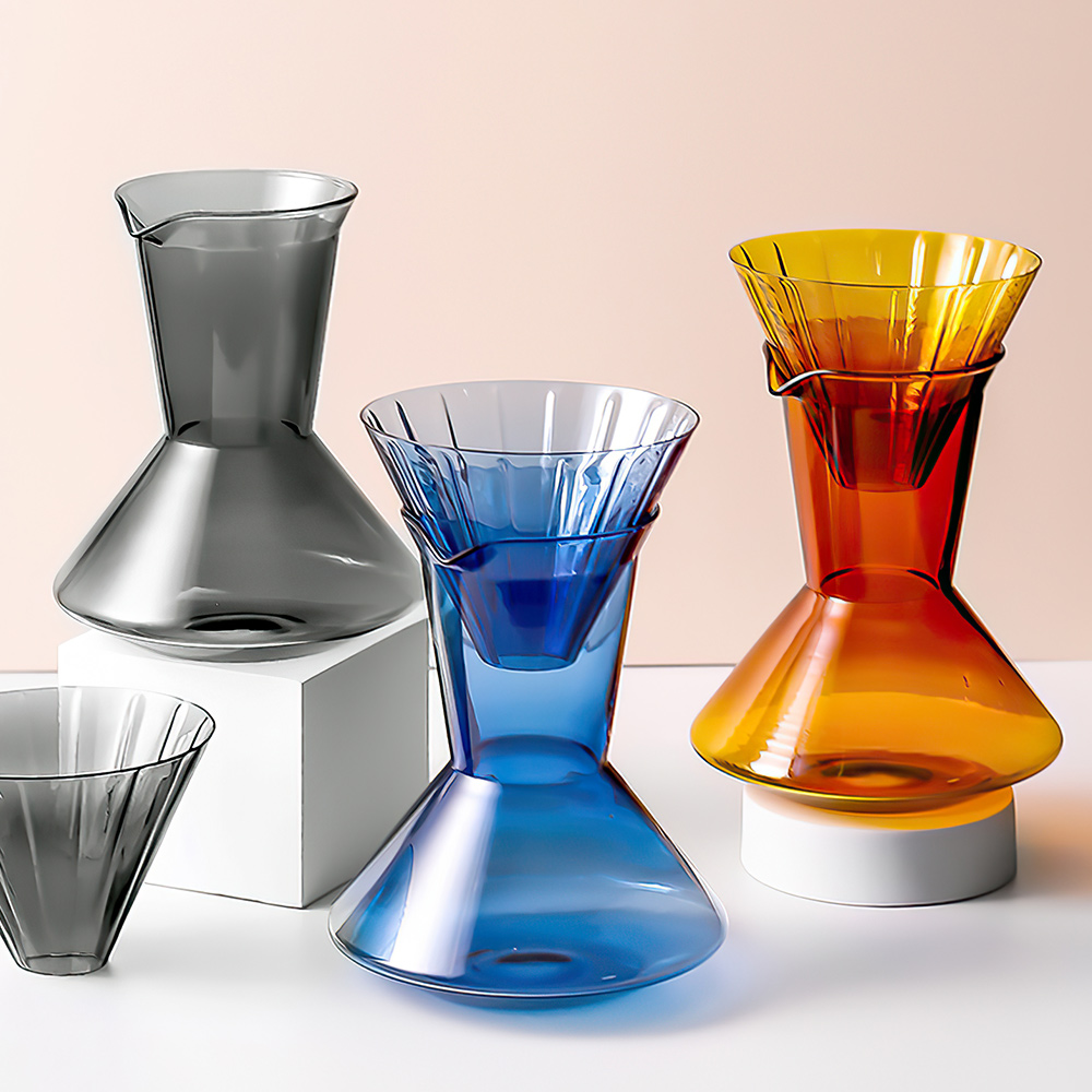 Hand Drip Coffee Set V60 Drip Brewing Device Heat Resistant Glass 600ml Coffee Sharing Pot Coffeeware Sets