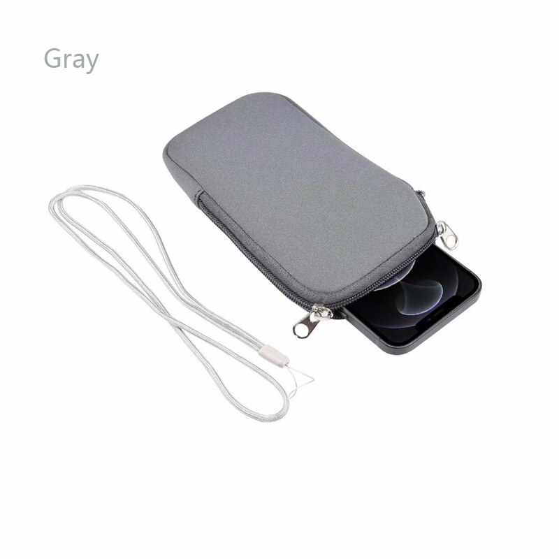 Universelle 4,7-7,2 Zoll wasserdichte praktisch tasche Tasche für iPhone Samsung Huawei Xiaomi LG stoß feste praktisch hülle mit Schulter gurt: Aluminium / Grau