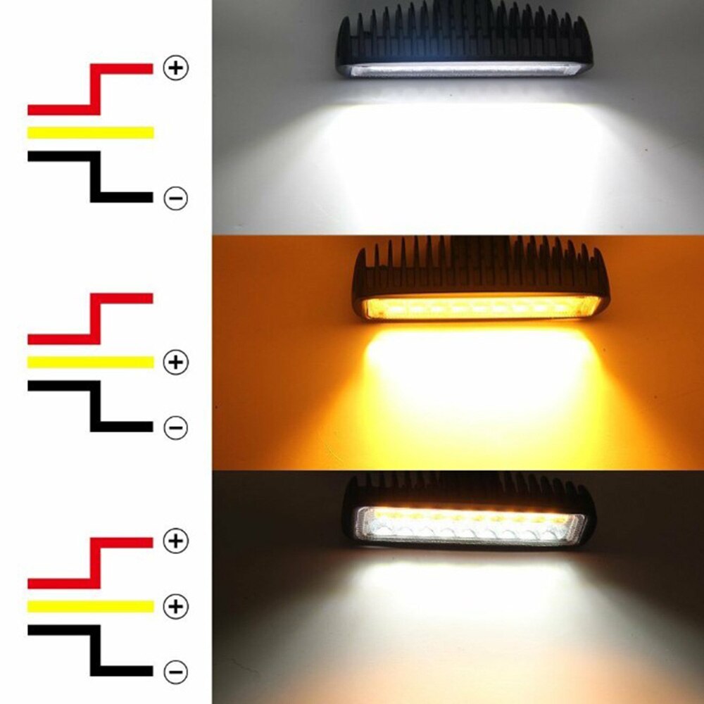 car LED Working Light 6000K White & 2000K Amber Alu Firm Adjustable 150 Degrees Car headlight fog light Car accessories