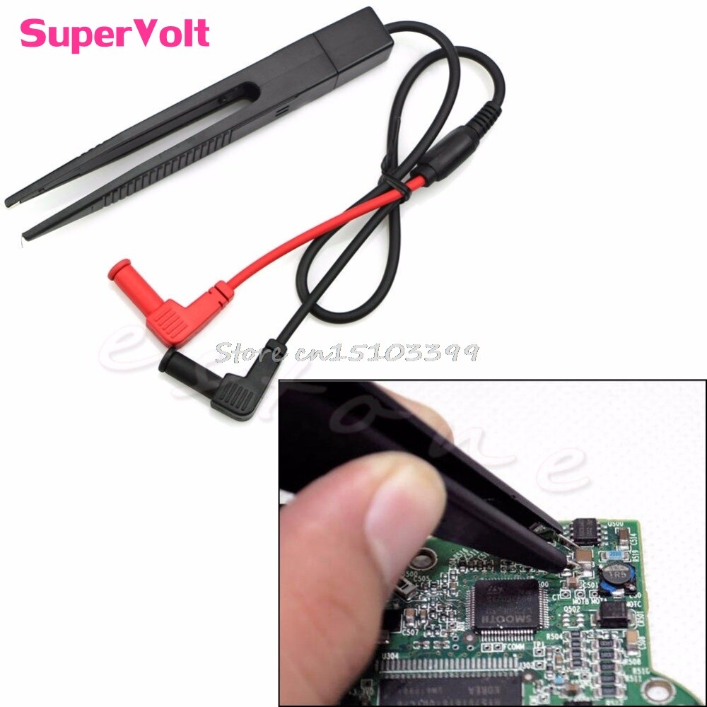 SMD SMT Chip Test Clip Lead Probe Multimeter Meter Tweezer Capacitor Resistance G08 Whosale