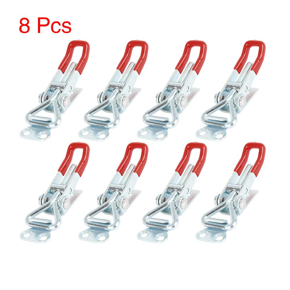 uxcell 2/4/6/8Pcs Car Adjustable Pull Latch Toggle Latch Clamp Hasp with keyhole/without hole 100Kg 220Lbs Holding Capacity 4001
