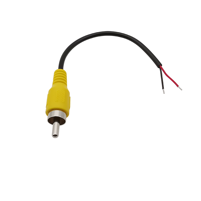 Rca Mannelijke Stekker/Rca Vrouwelijke Socket Naar Blote Draad Open Einde Audio Videocamera Kabel Verlenging Solderen Diy Snoer Connector: Army Green