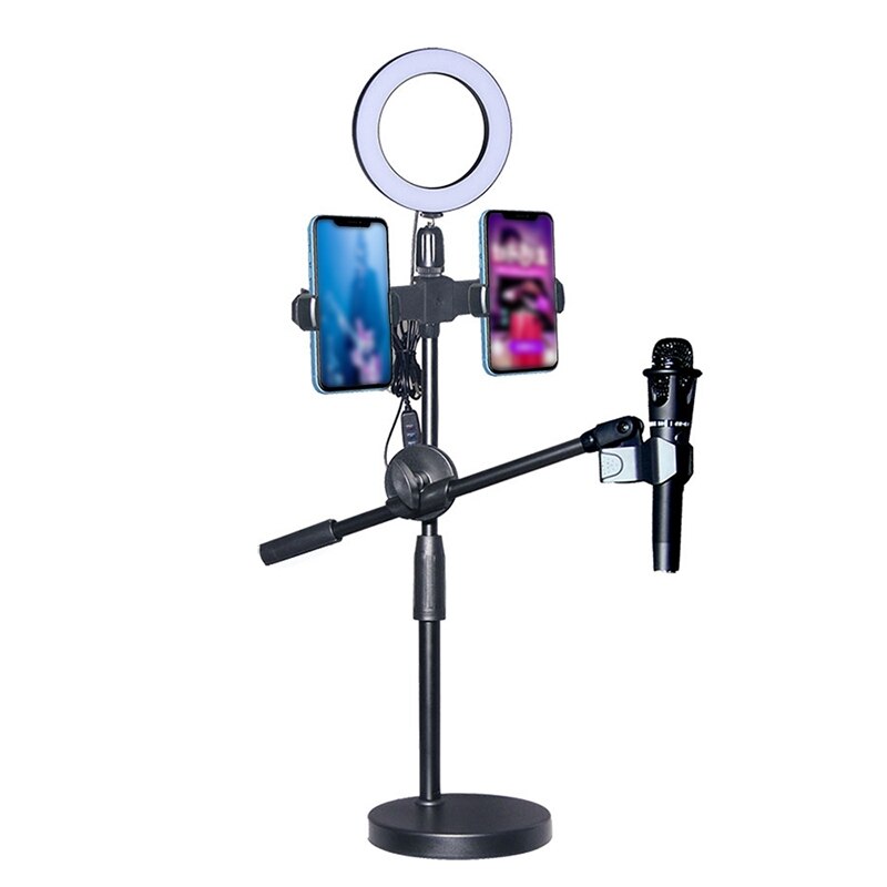 16cm/4.8Inch Led Selfie Ring Light Dimmable Photo Video Camera Ringlight for Live Fill Light Adjustable Height