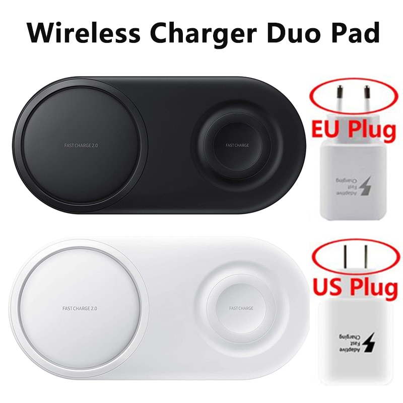 25W Drahtlose Ladegerät Duo Pad Für Samsung S20 Hinweis 20 Ultra Hinweis 10 9 8 S10 S9 S8 Plus schnelle Ladung 2 in 1 Telefon Uhr Ladegeräte