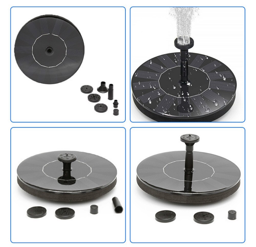 Led-zonne-energie waterfontein tuin zwembad vijver 30-45cm buiten zonnepaneel vogelbad drijvende waterfontein pomp tuindecoratie