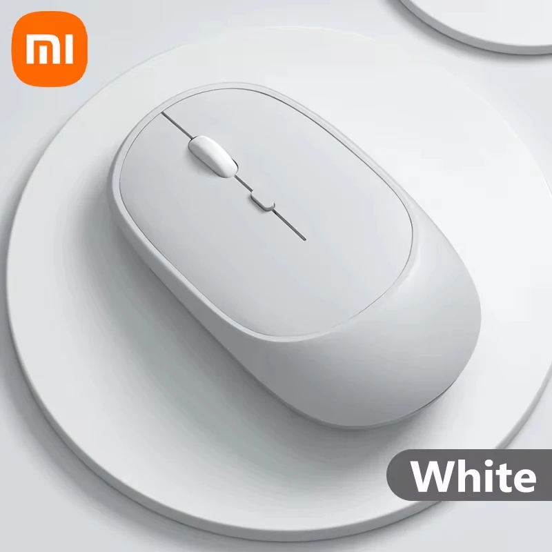 Xiaomi mouse sem fio bluetooth 2.4g, mouse silencioso ajustável dpi design ergonômico usb recarregável para jogos e escritório: CINZA