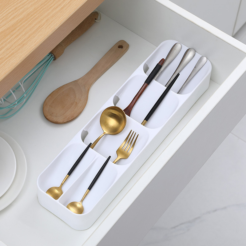 Bandeja de almacenamiento de cubiertos multiusos para cocina, soporte para cuchillos, tenedor, cuchara, organizador de clasificación, cajón, cajas de almacenamiento categorizadas