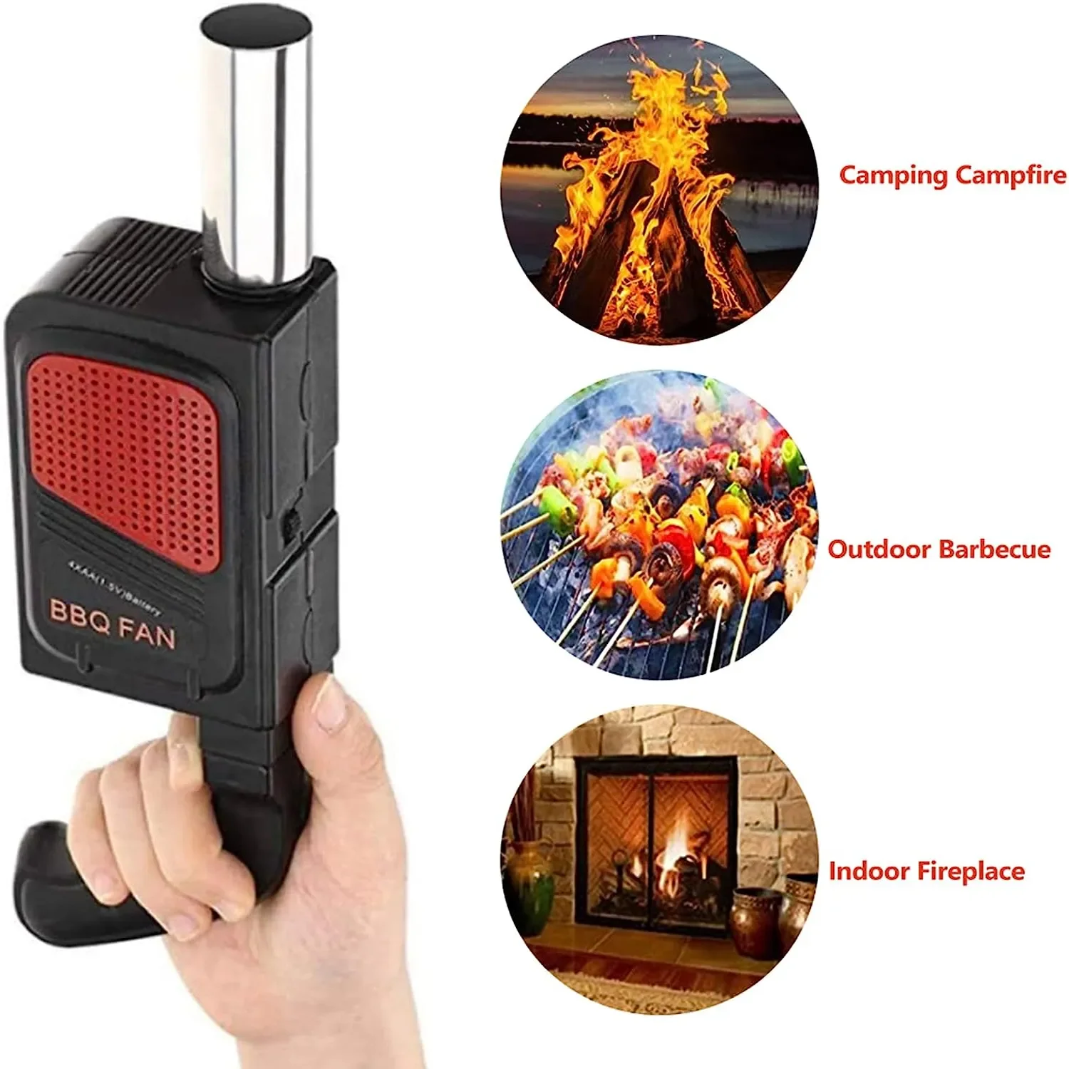 Draagbare Elektrische Bbq Ventilator Luchtblazer Draagbaar Voor Outdoor Camping Barbecue Picknick Bbq Kookgereedschap Bakkerij Grill Accessoires