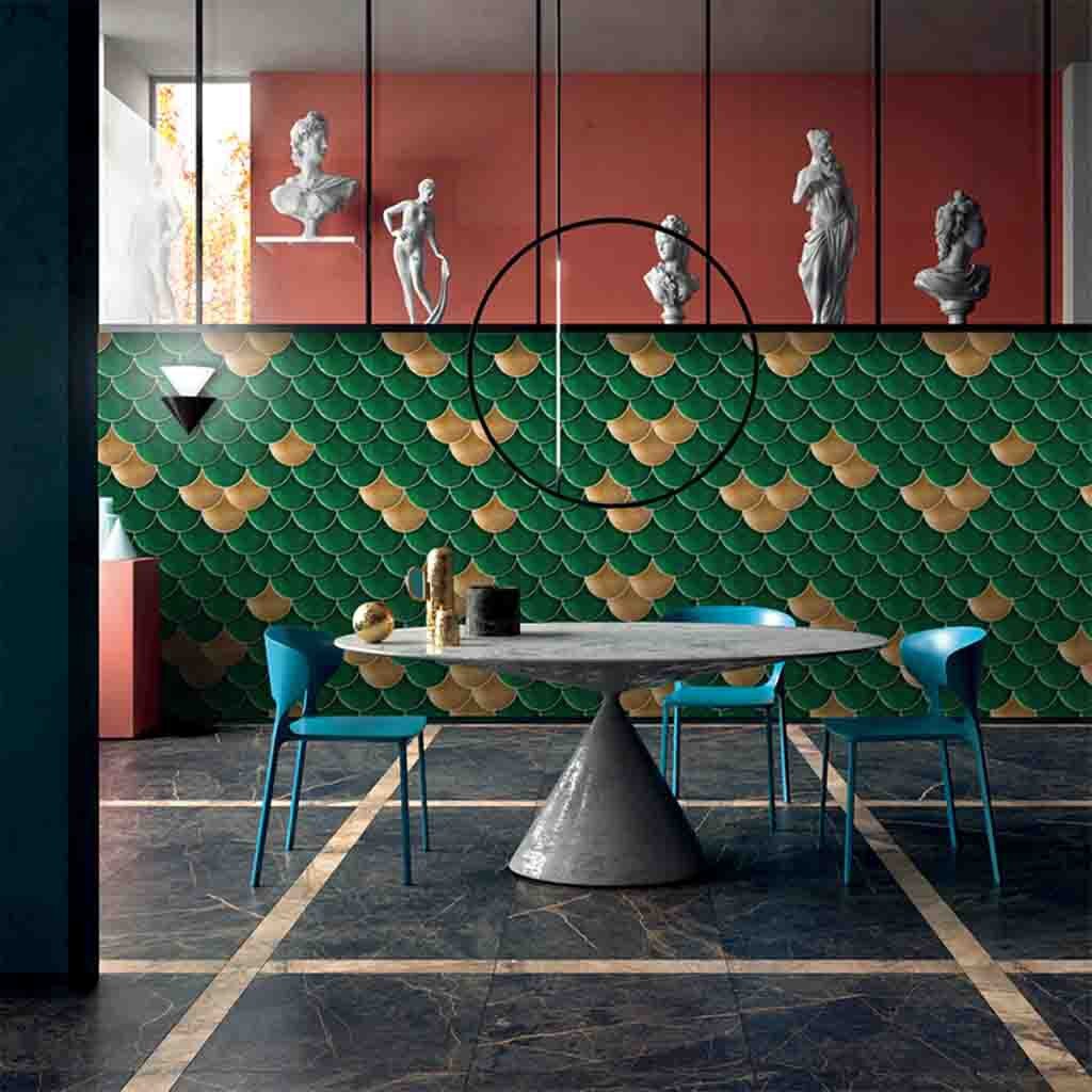 Scales wallpaper wall stickers fish scale paste tile art wall wall decal stickers DIY kitchen bathroom decoration