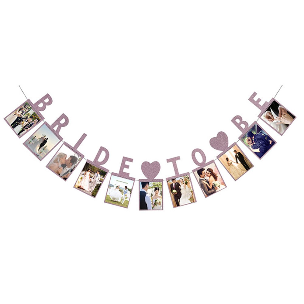Bride To Be Photo Banner Bride Bunting For Wedding Decoration And Bridal Shower Party Supply: Pink