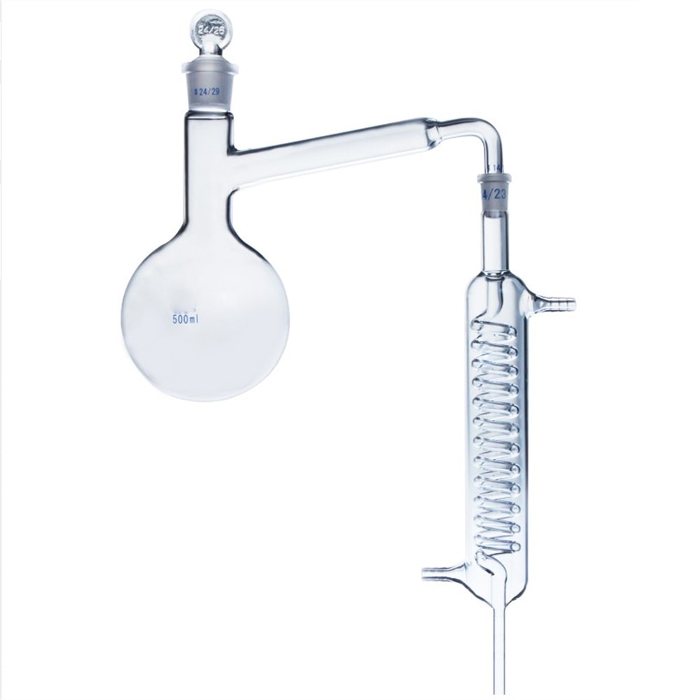 Uitstekende 250ml Destillatieopstelling Lab Glaswerk Kit DIY Destillatie Kit Lab Supplies