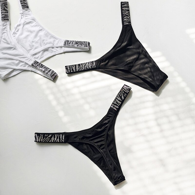 String Sexy de Style européen pour femmes, sous-vêtement en diamant, taille basse, sans couture, confortable, string zèbre, Lingerie féminine,