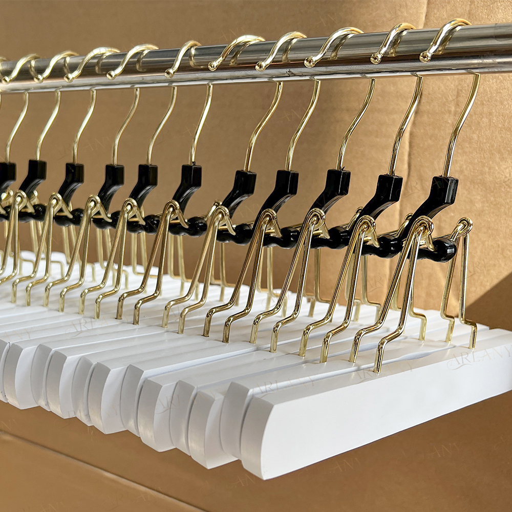 ARLANY Houten haarextensieshanger Dubbelzijdige opslaghouder voor haarstukken Broekhanger voor kleding Broekdrager Pruikhouder