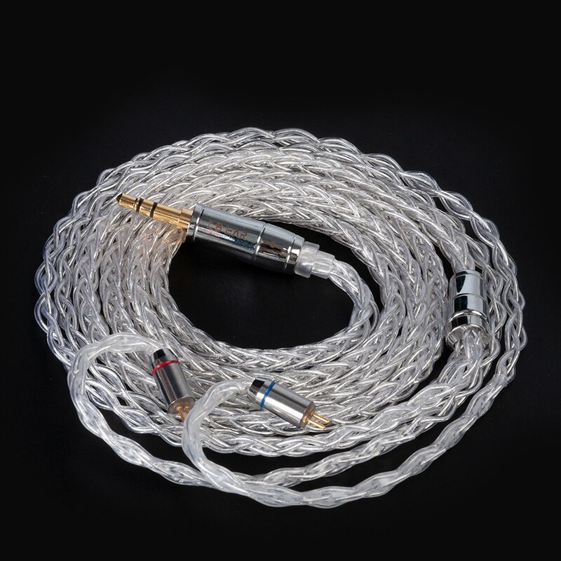 AK KBEAR-Limpid Pro 4N 8 Cores Upgrade Pure Silver Flagship Cable 2 Pin/ MMCX/ TFZ/ QDC In-ear Earphones Cable for KZ ASX BL01: 2PIN3.5