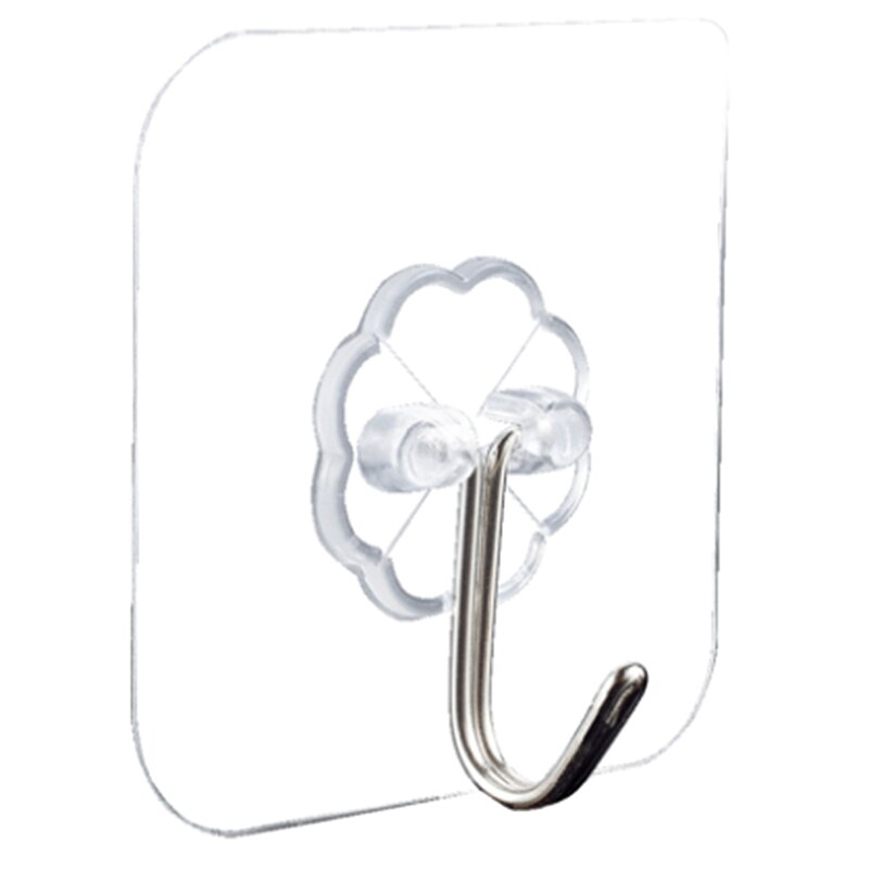 1Pcs Car Sticker Holder Auto Fastener for Cable Headphone Key Wall Hanger Car Clips USB Cable Organizer Storage Car Hook Bracket: Transparent hook